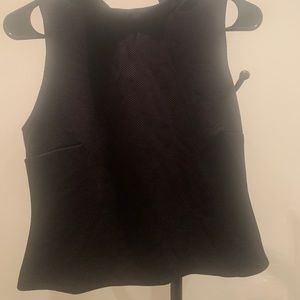 Black dressy crop top